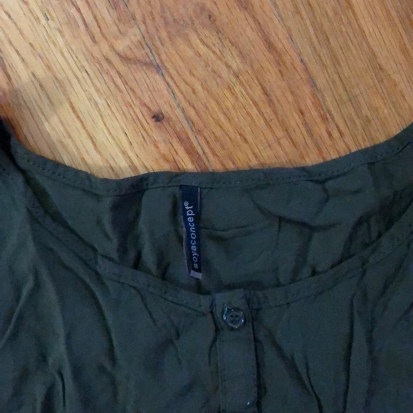 ARMY GREEN LONG SLEEVE TOP - Picture 2 of 4